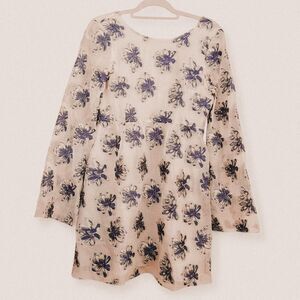 Athena Procopiou Blue & White Babydoll Mini – French Fairytale Boho Dress Small